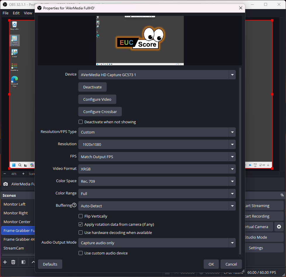 OBS Studio Source Properties